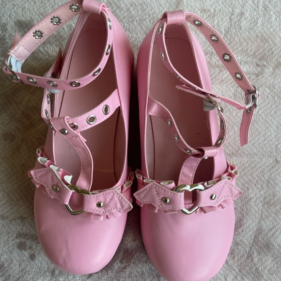 Pink Platform Wedges Size 9 - Picture 4 of 5